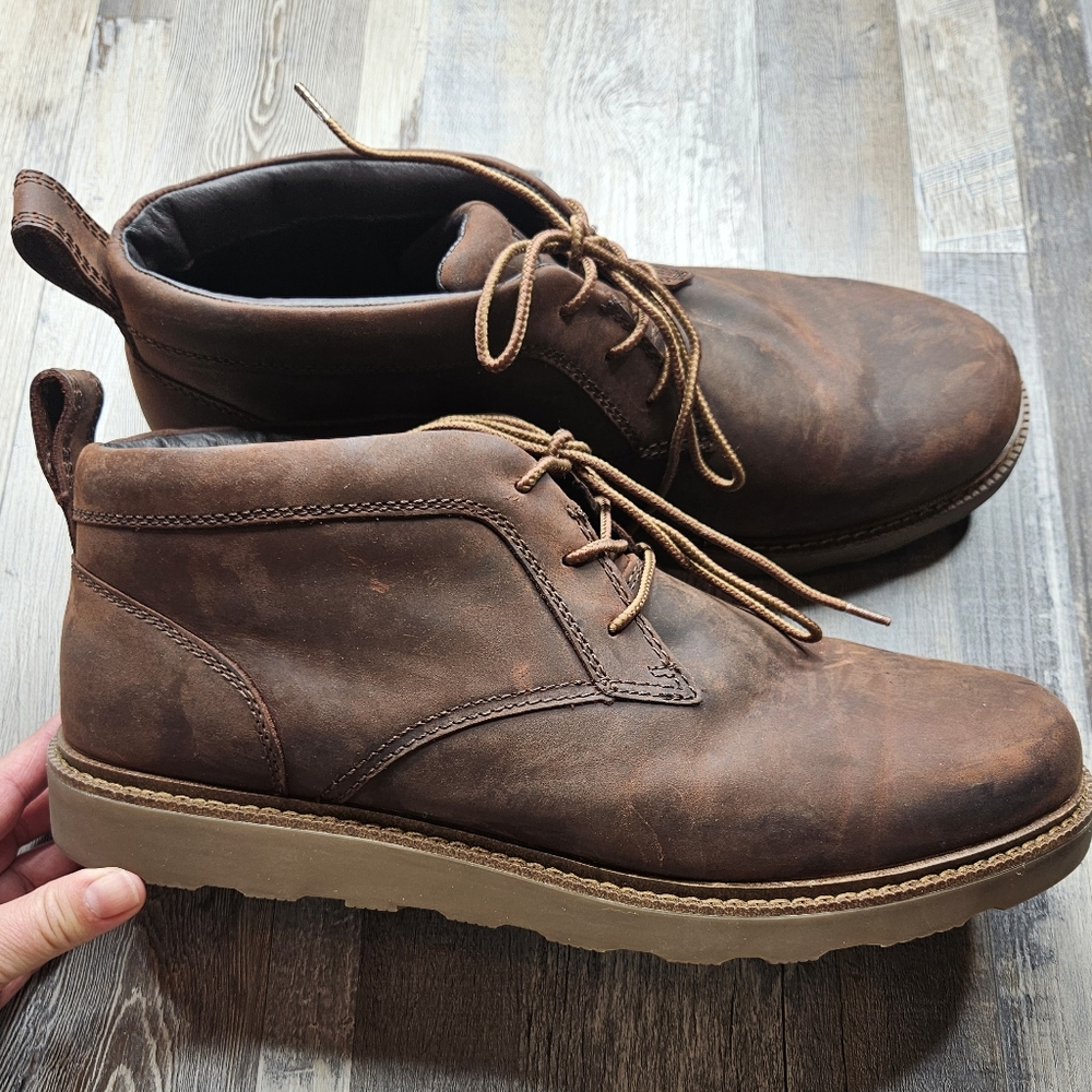 Duluth Trading Co Men's Size 13 W Brown Leather Boots Lace Up